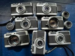 Lot of 7x Canon DEMI camera + extra lenses